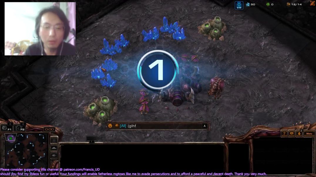 starcraft2 zerg v terran and protoss on dragon scale le one win one defeat using nydus worms..