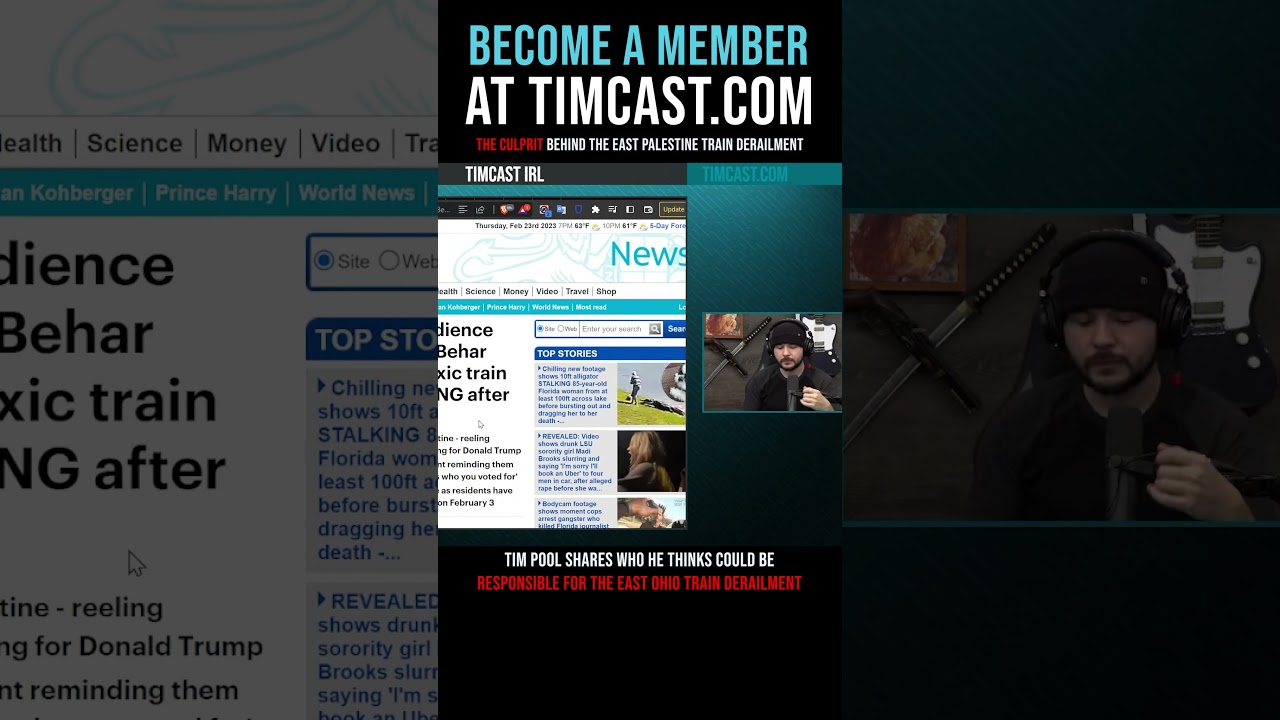 Timcast IRL - The Culprit Behind The East Palestine Train Derailment #shorts