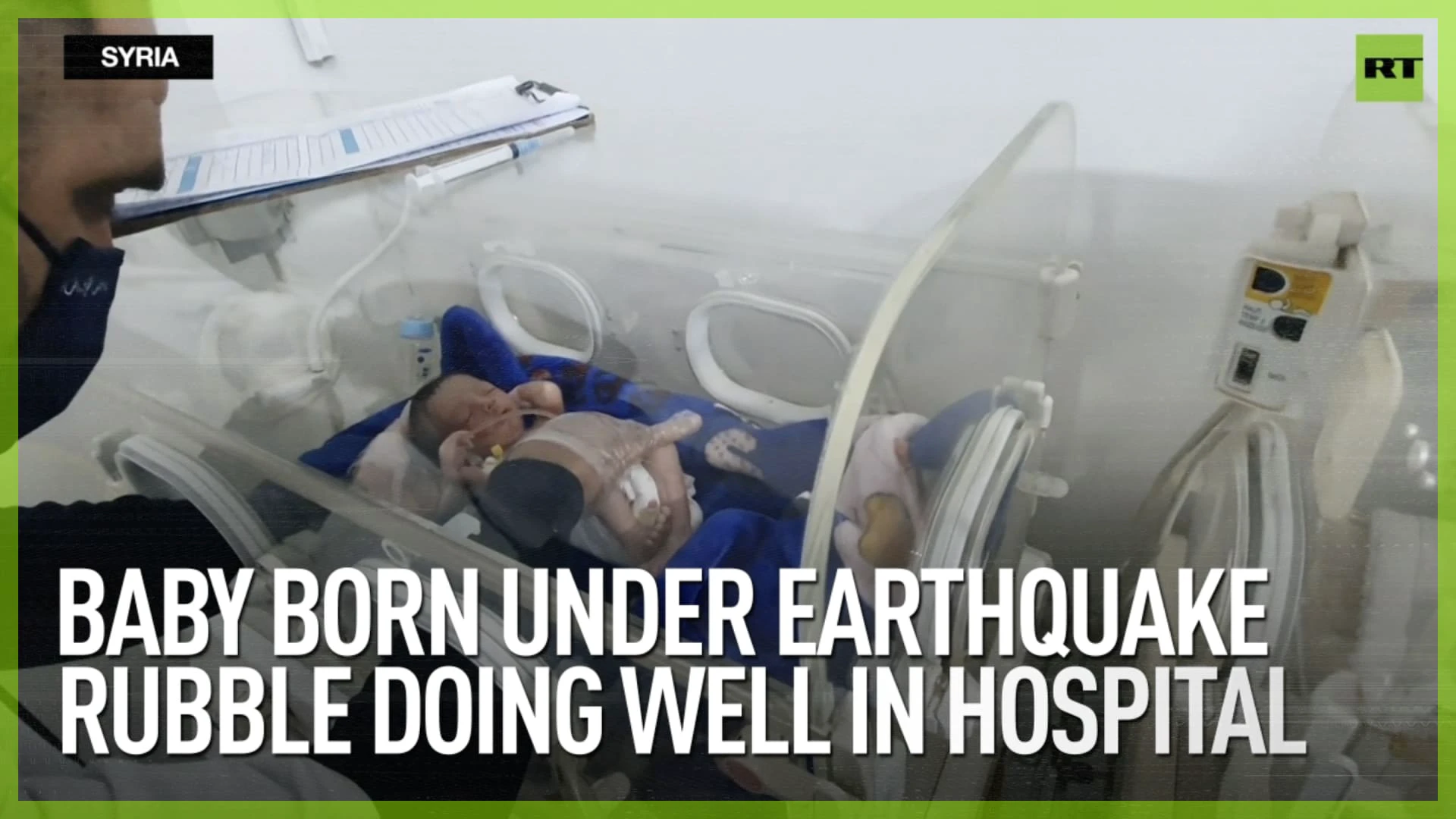 Baby born under earthquake rubble doing well in hospital