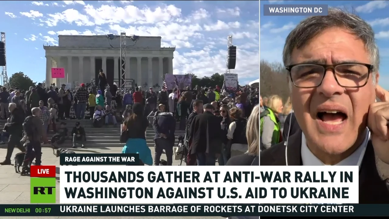 ‘Rage Against The War Machine’ rally takes place in Washington DC