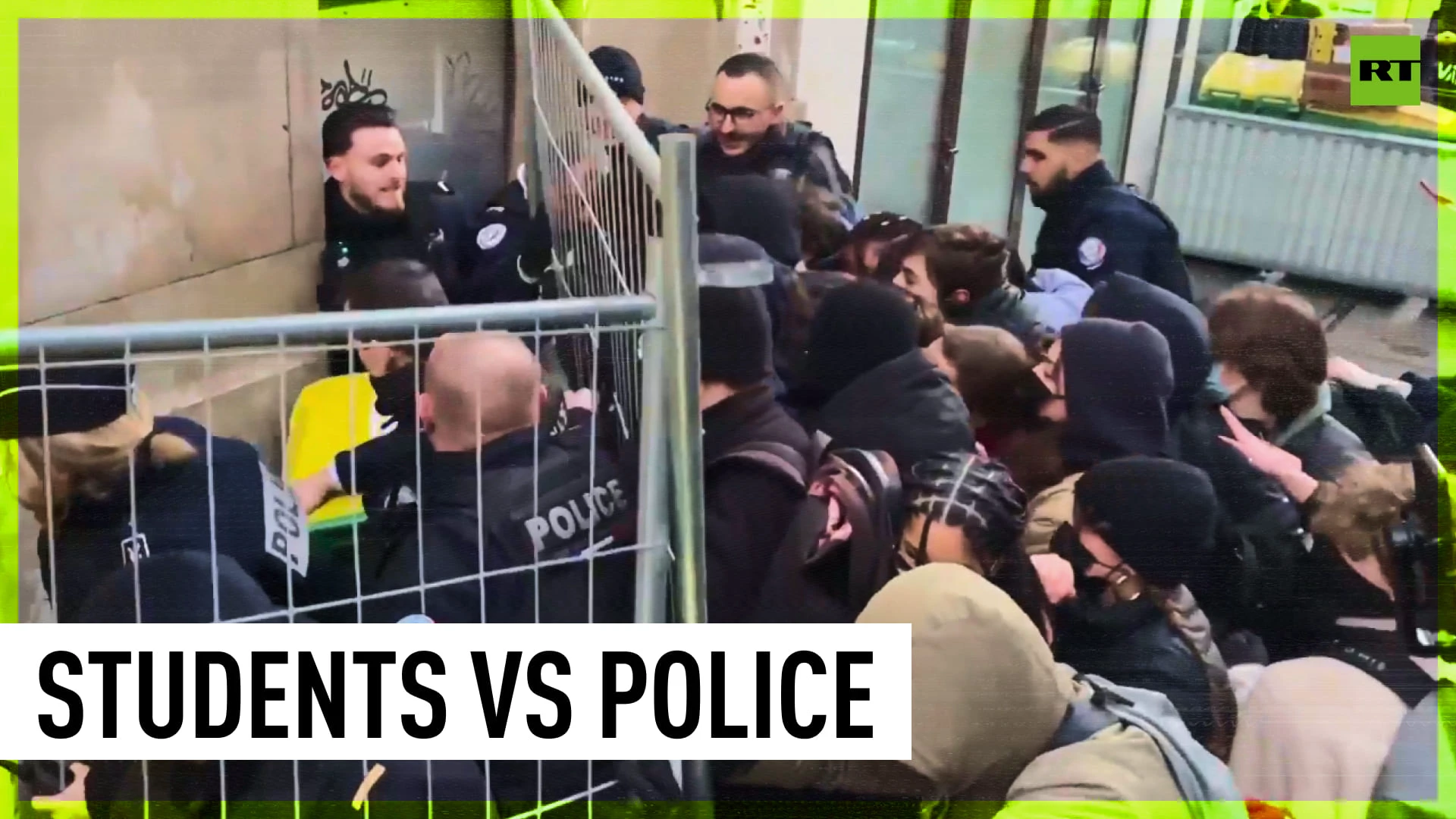 Tense standoff as students block Paris high school over pension reform