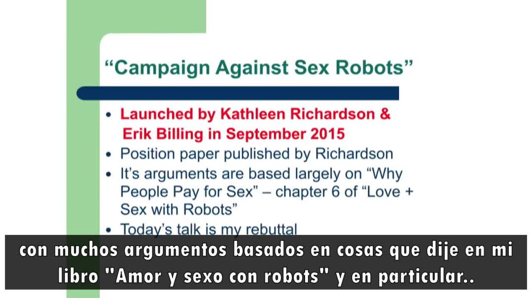 David Levy -  Yo digo SI al sexo con robots.