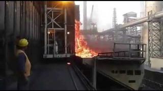 Coke Pusher Discharge
