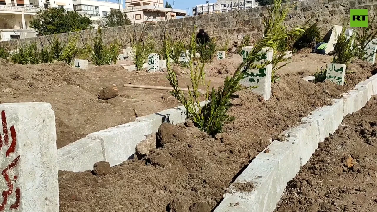 Syrians bury earthquake victims in makeshift cemetery