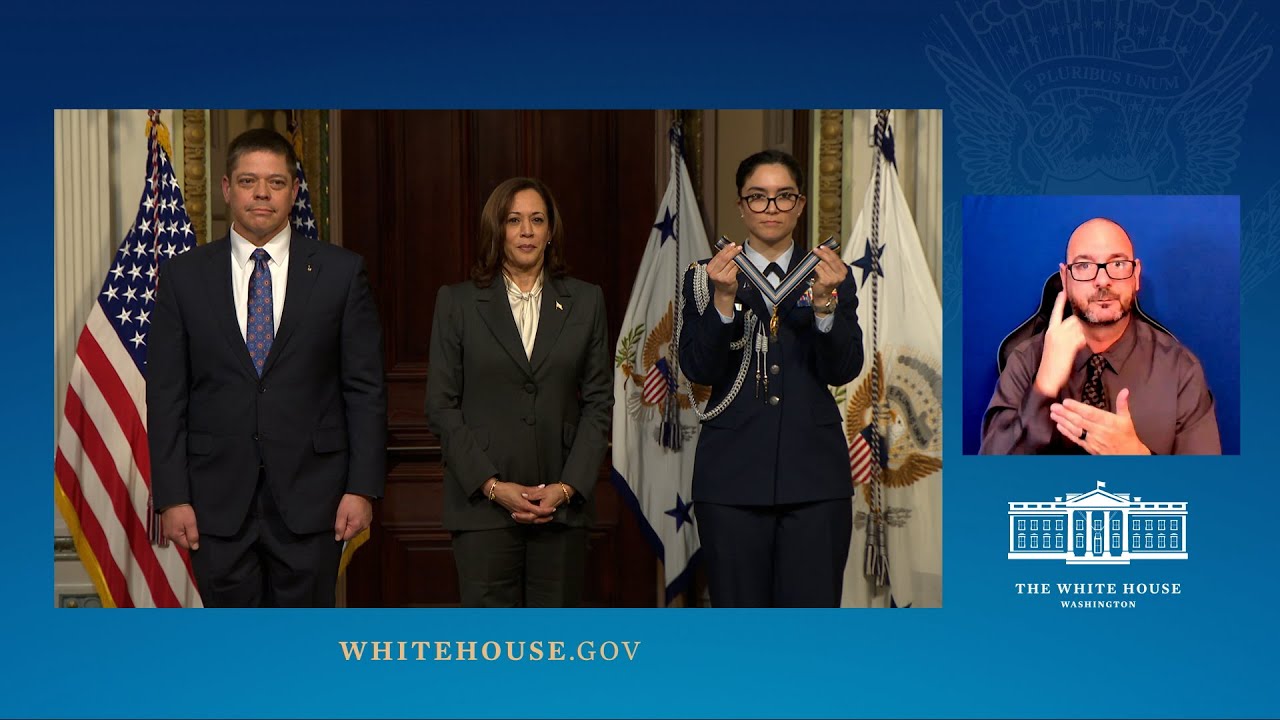 Vice President Harris Awards the Congressional Space Medal of Honor to Two Recipients