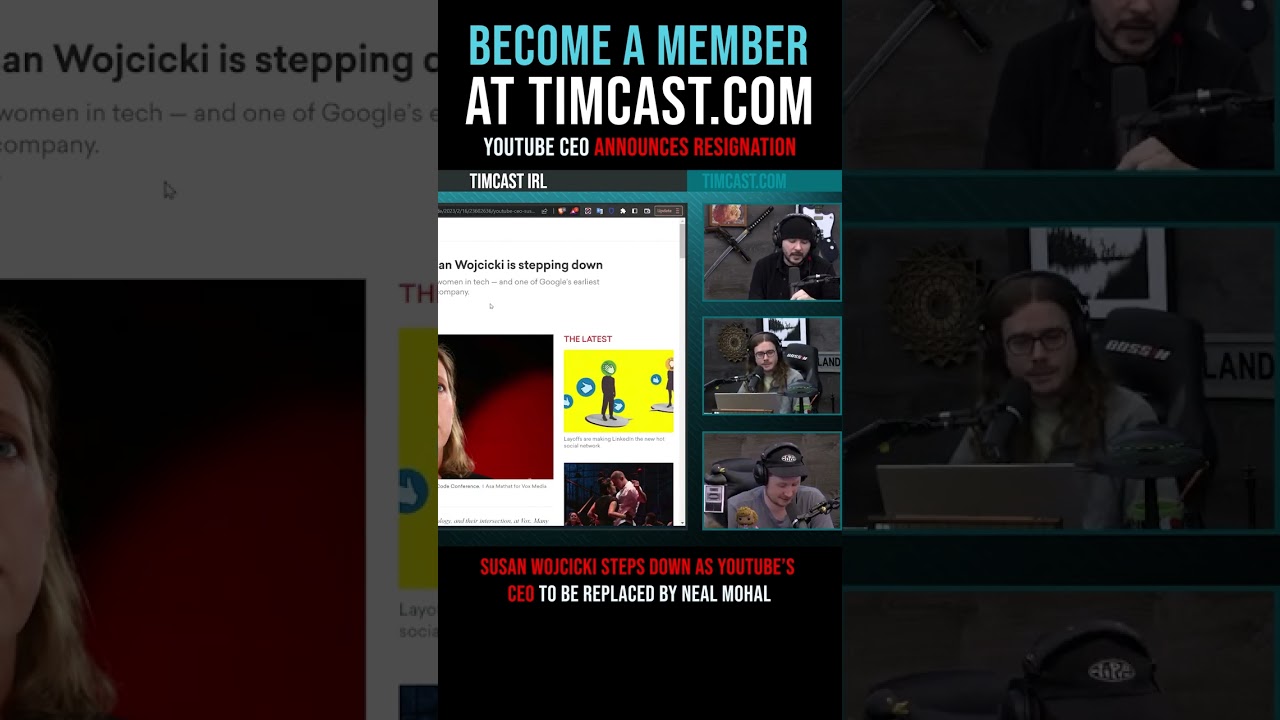 Timcast IRL - YouTube CEO Announces Resignation #shorts