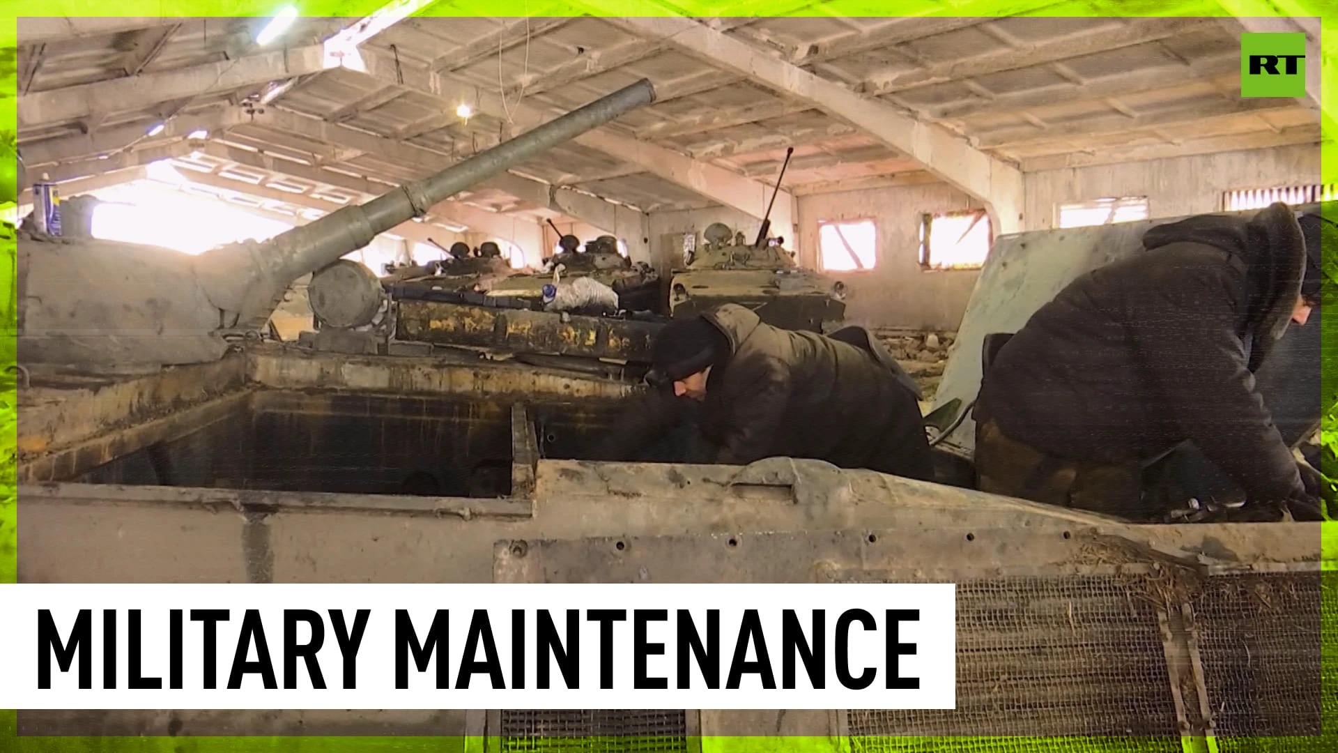 Russian maintenance crews continue military equipment repairs