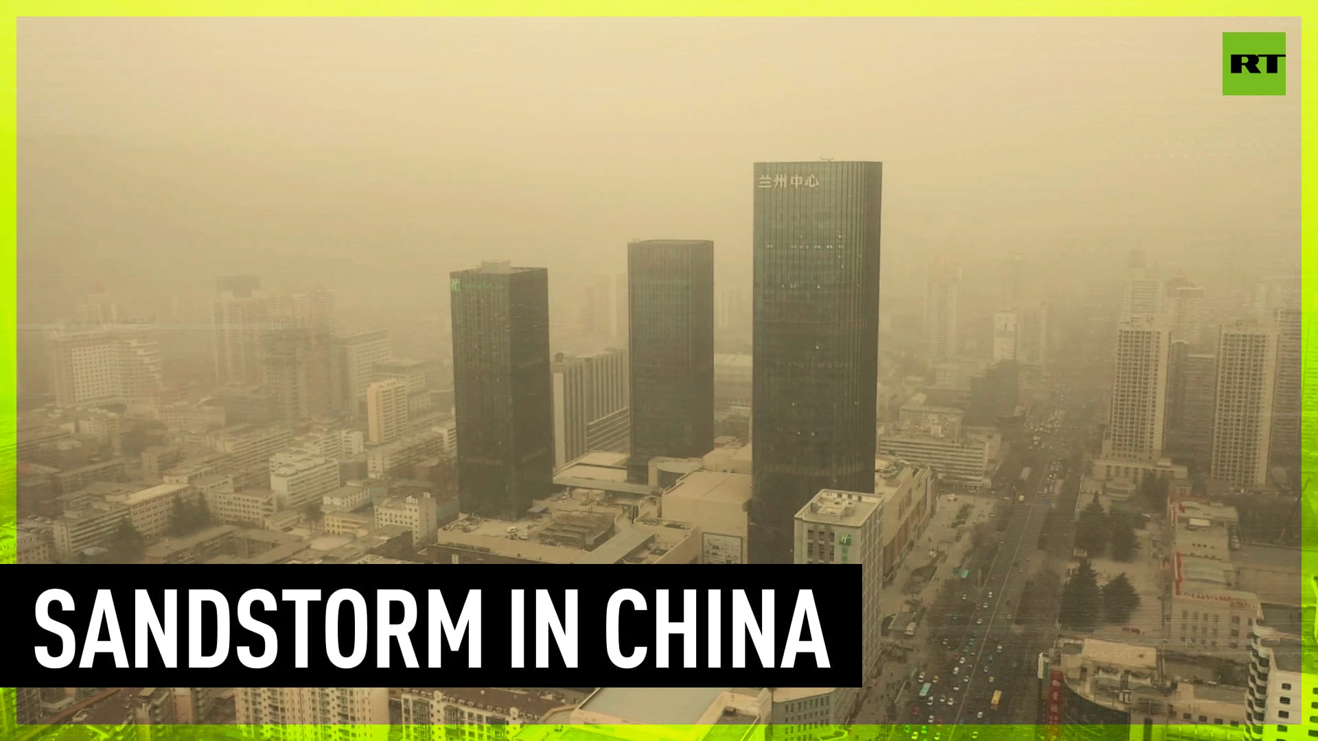 Sandstorm hits Lanzhou city, causes reduced visibility, air pollution