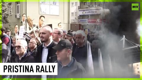 Smoke & fury | Protesters denounce Franco-German proposal on Kosovo