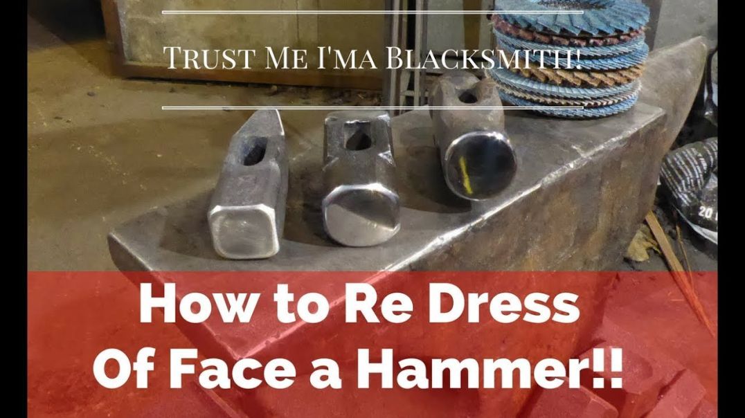 How to Facing and Dressing Hammers! How to forge a hammer By Hand! Part 2!