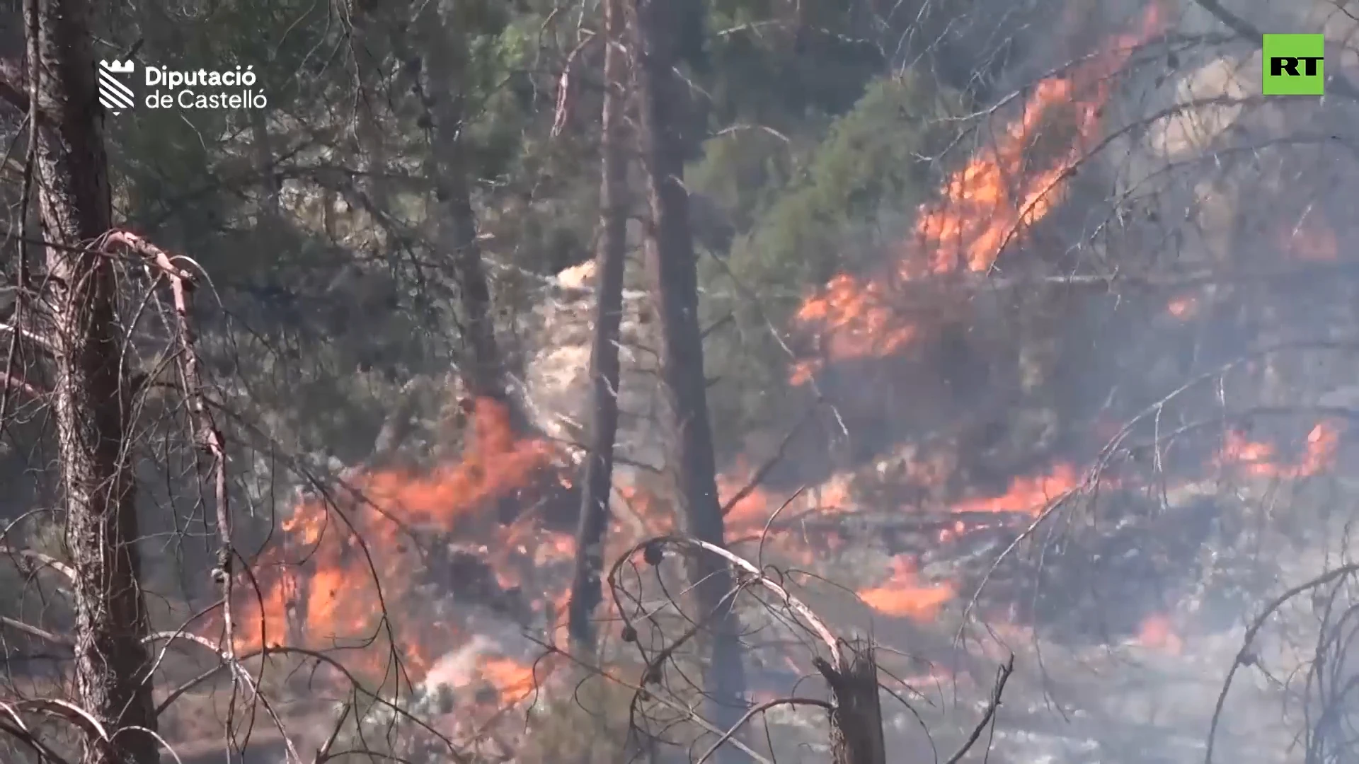 Major forest fire in Spain