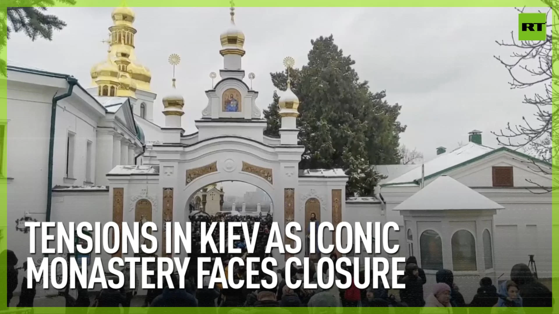 Tensions in Kiev as iconic monastery faces closure