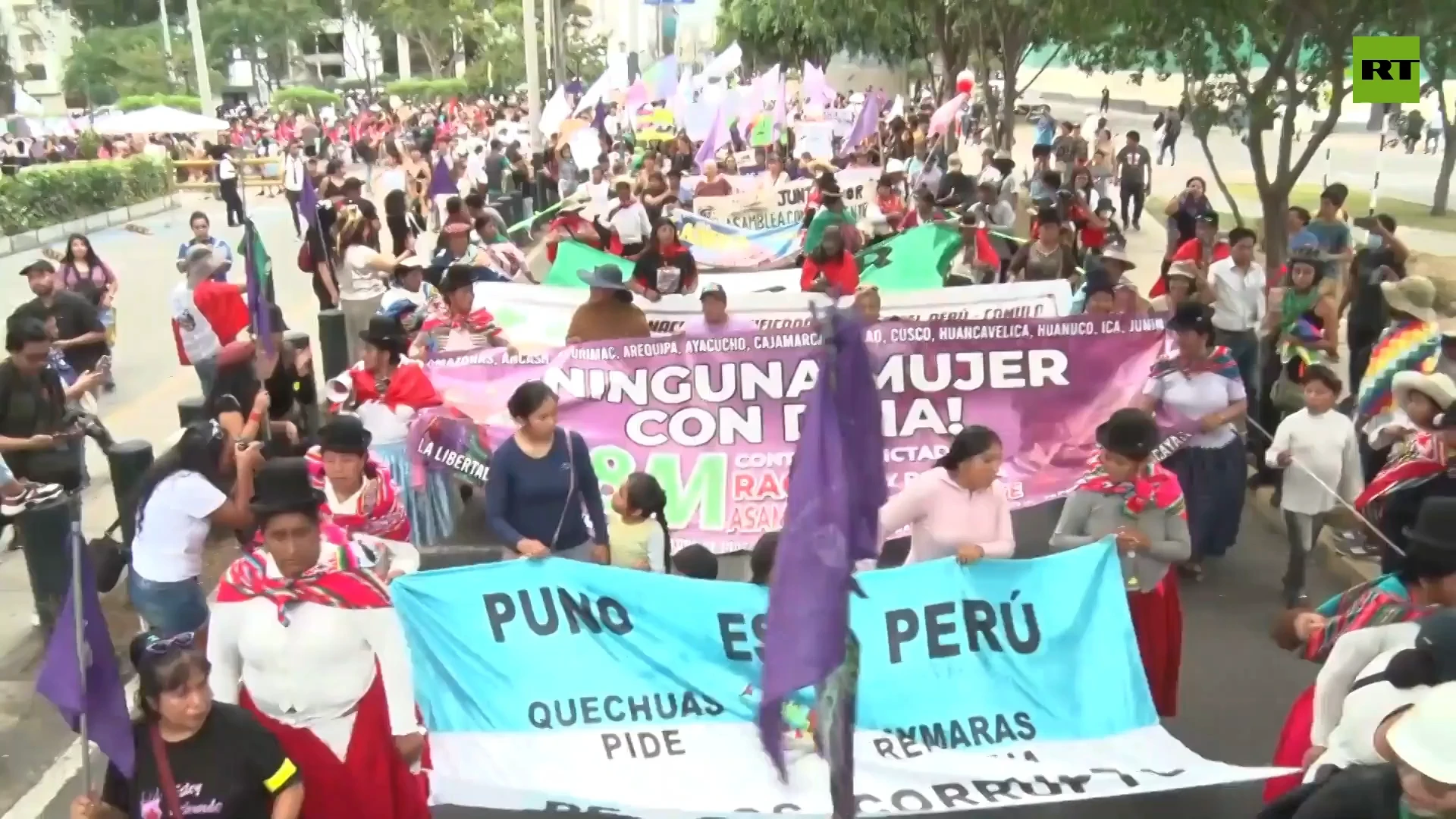 Feminist rally in Peru | Hundreds march against ’Boluarte’s dictatorship’