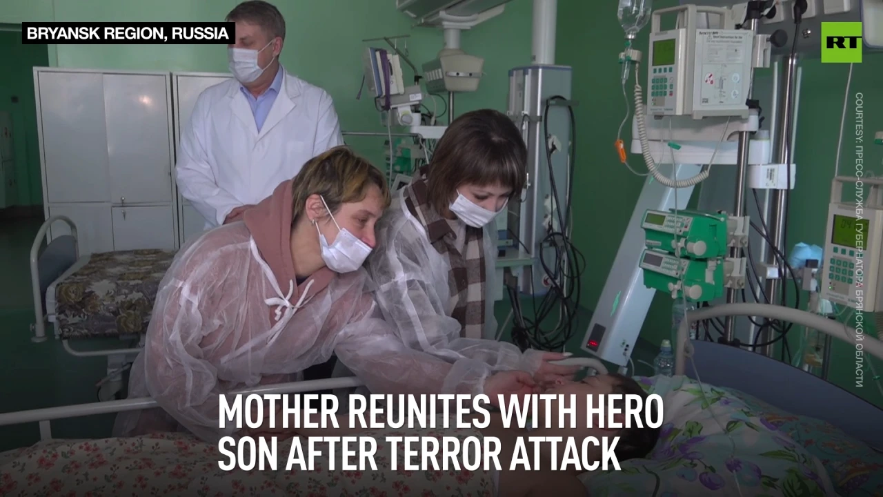 Mother reunites with hero son after terror attack