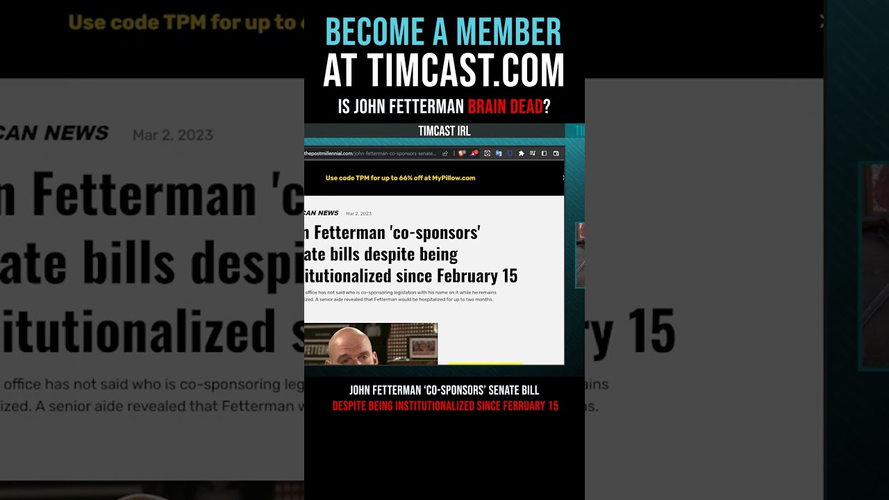 Timcast IRL - Is John Fetterman Brain Dead? #shorts