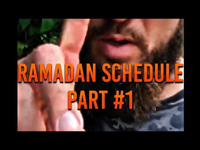 He Wants a Good Ramadan Schedule