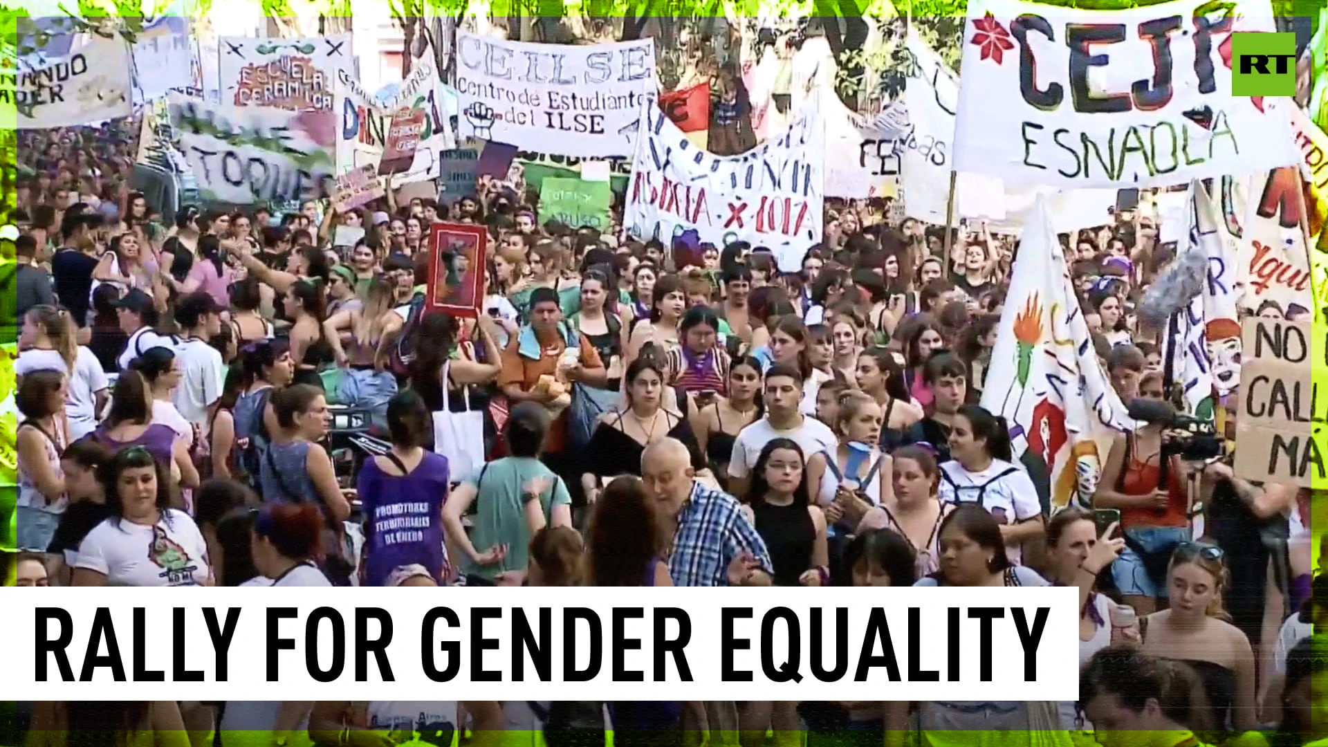 Massive Int Women's Day protest in Buenos Aires