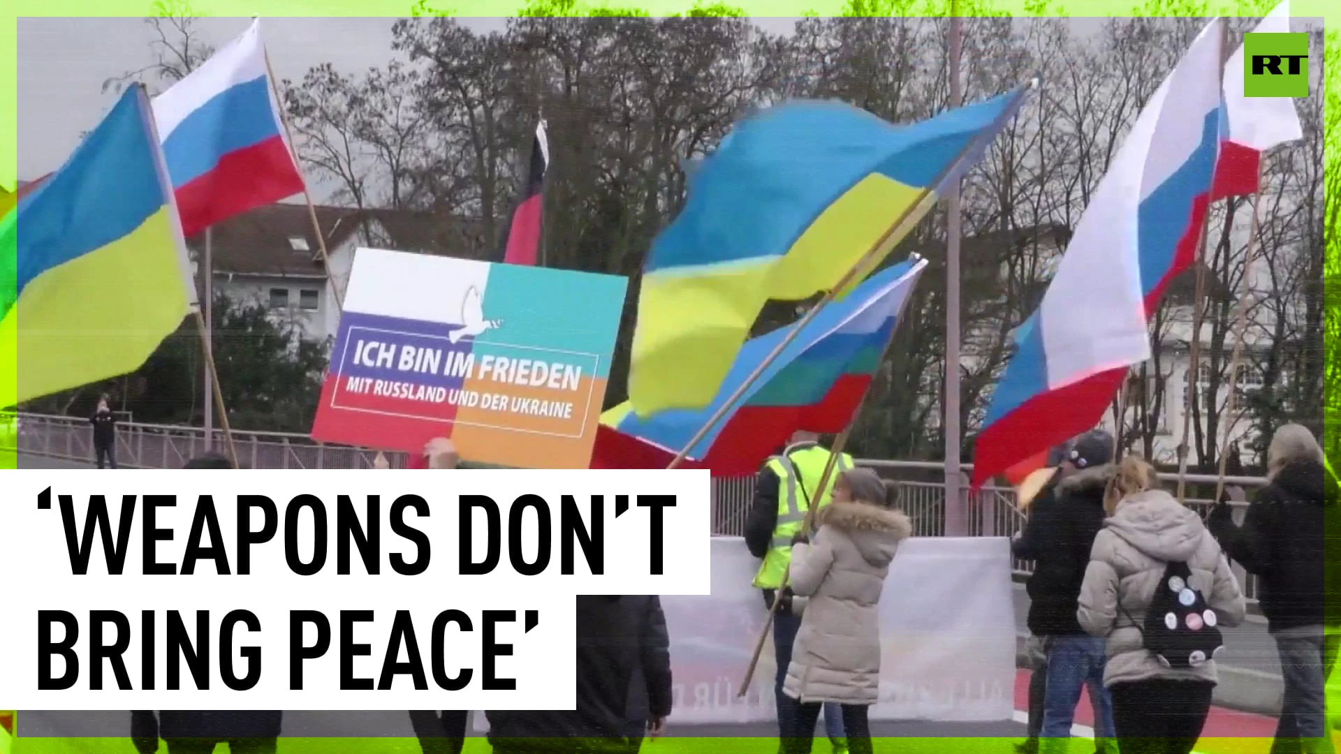 Demonstrators in Germany march against arms deliveries to Ukraine