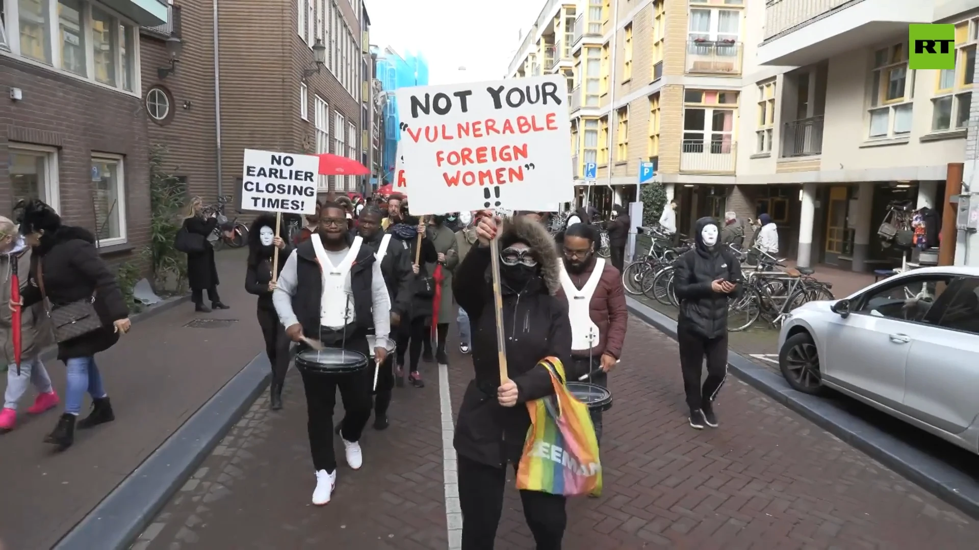 Amsterdam sex workers march in protest against changes to Red Light District