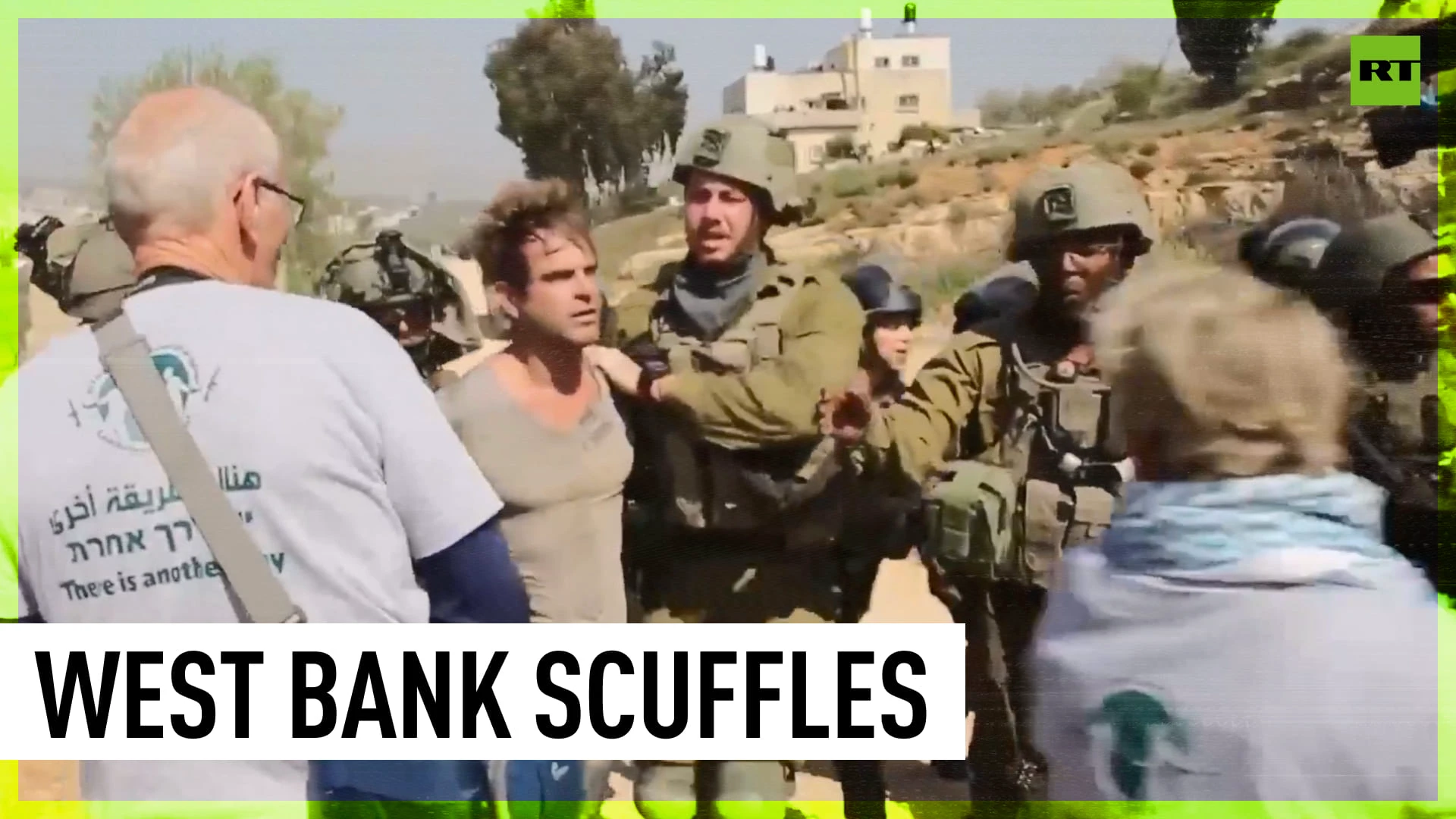 Israeli army scuffles with pro-Palestinian rally