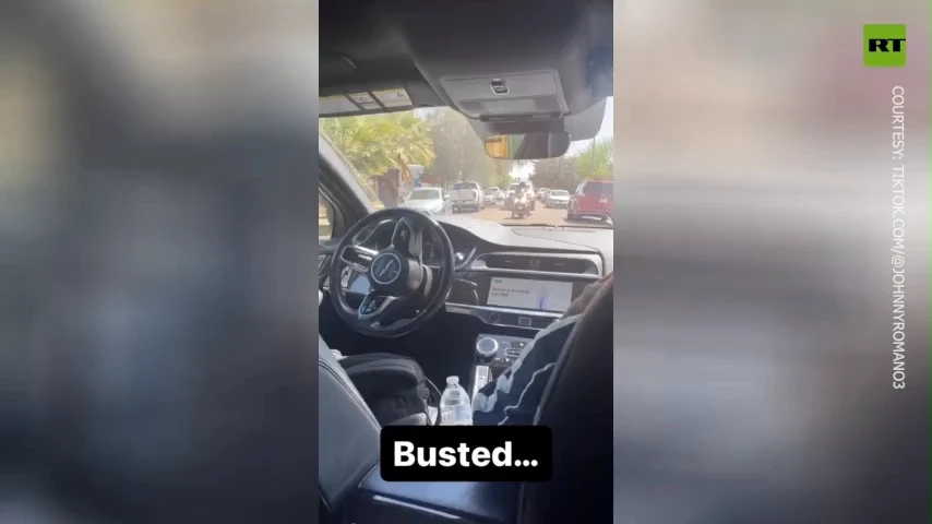 Police officer tries to pull over driverless car