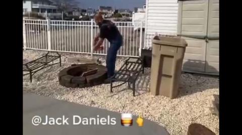 Very pissed off pub owner throws out all his JACK DANIELS paraphernalia due to their WOKE BS!!