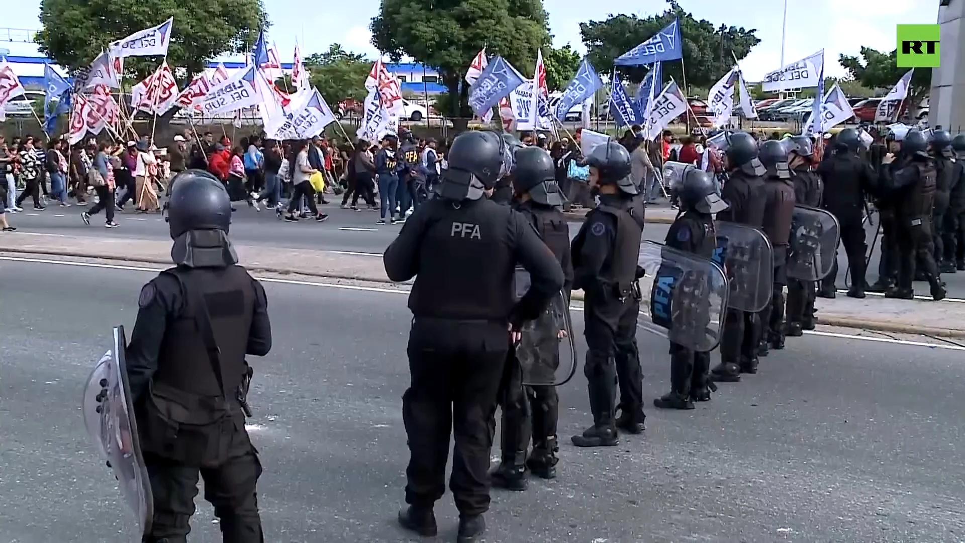 Crowds march in massive protest against poverty in Argentina