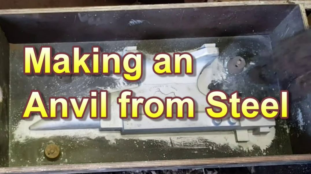 Making a 100kg / 220lb Anvil - START TO FINISH  - Metal melting - satisfying - Industrial process