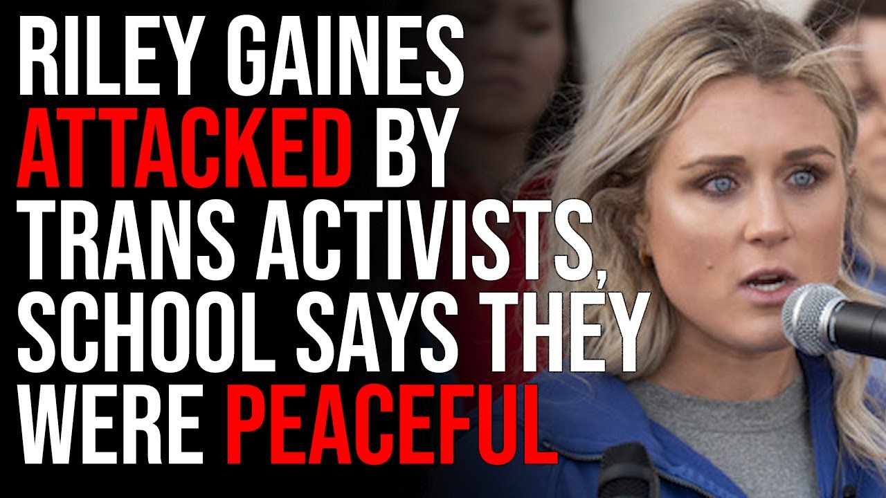 Riley Gaines ATTACKED By Trans Activists, School Claims THEY WERE PEACEFUL