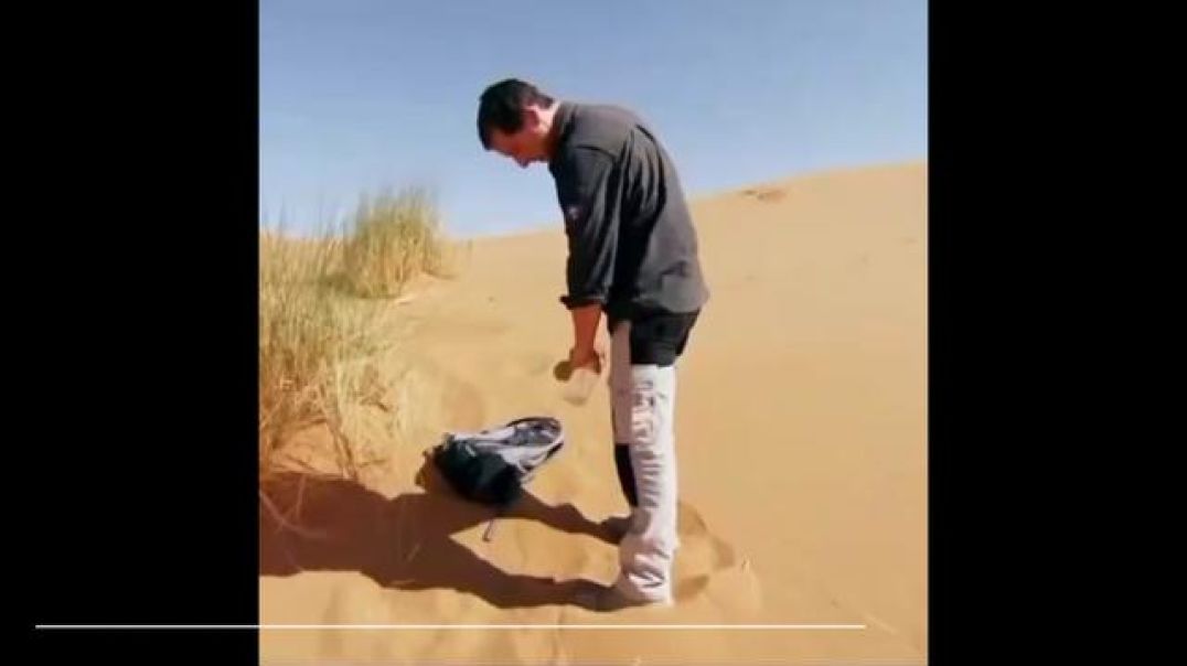 Bear Grylls LOST IN THE DESERT is left with a choice - drink his own piss or drink Bud Light?