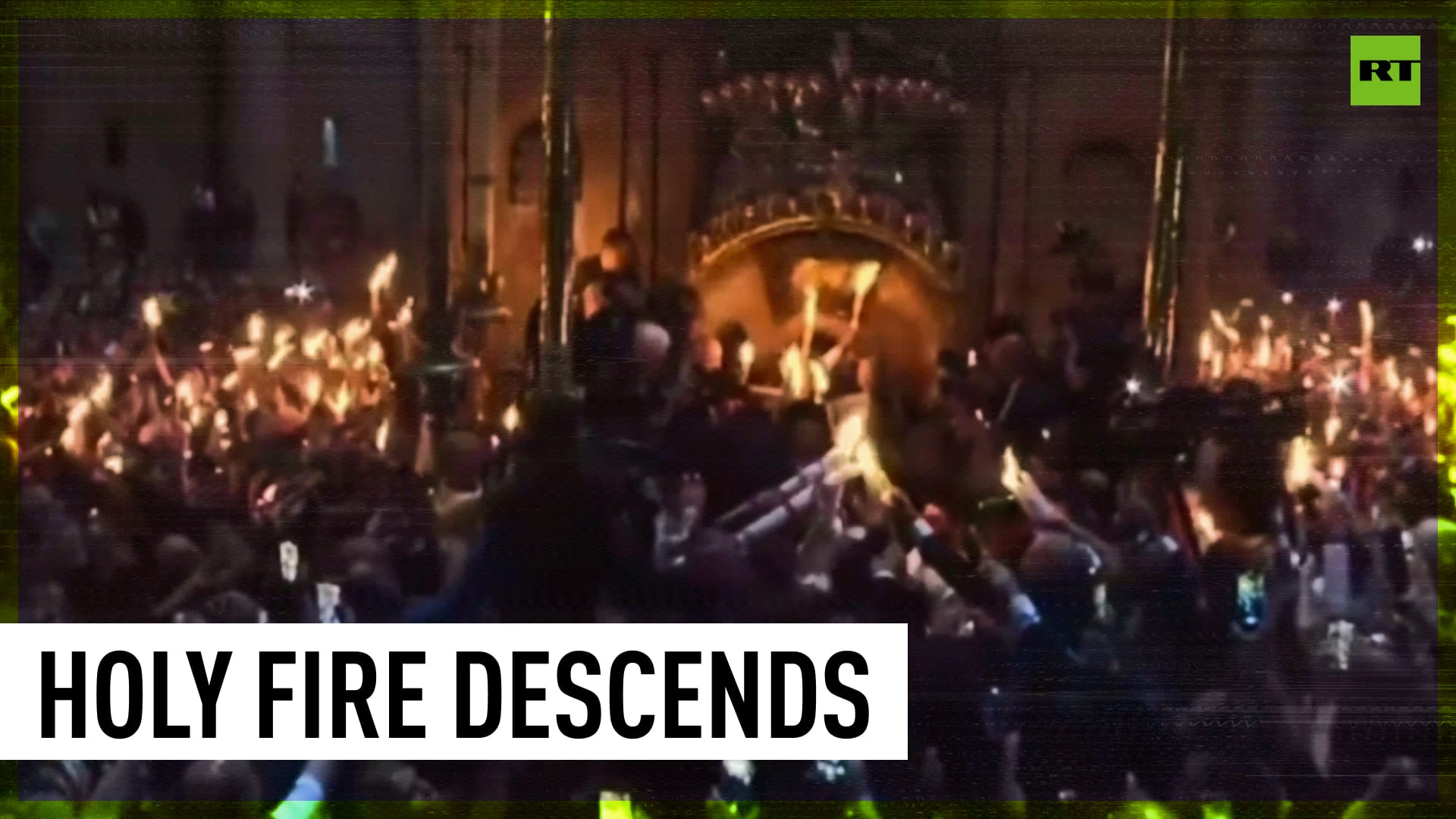 Holy Fire descends at the Church Of Holy Sepulchre In Jerusalem