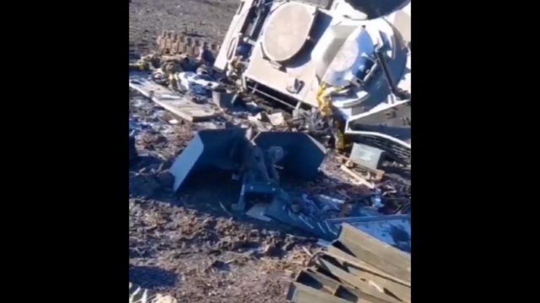 Australian ?? M-113AS4 Armoured personnel carrier destroyed by a Russian mine on the Ukrainian front