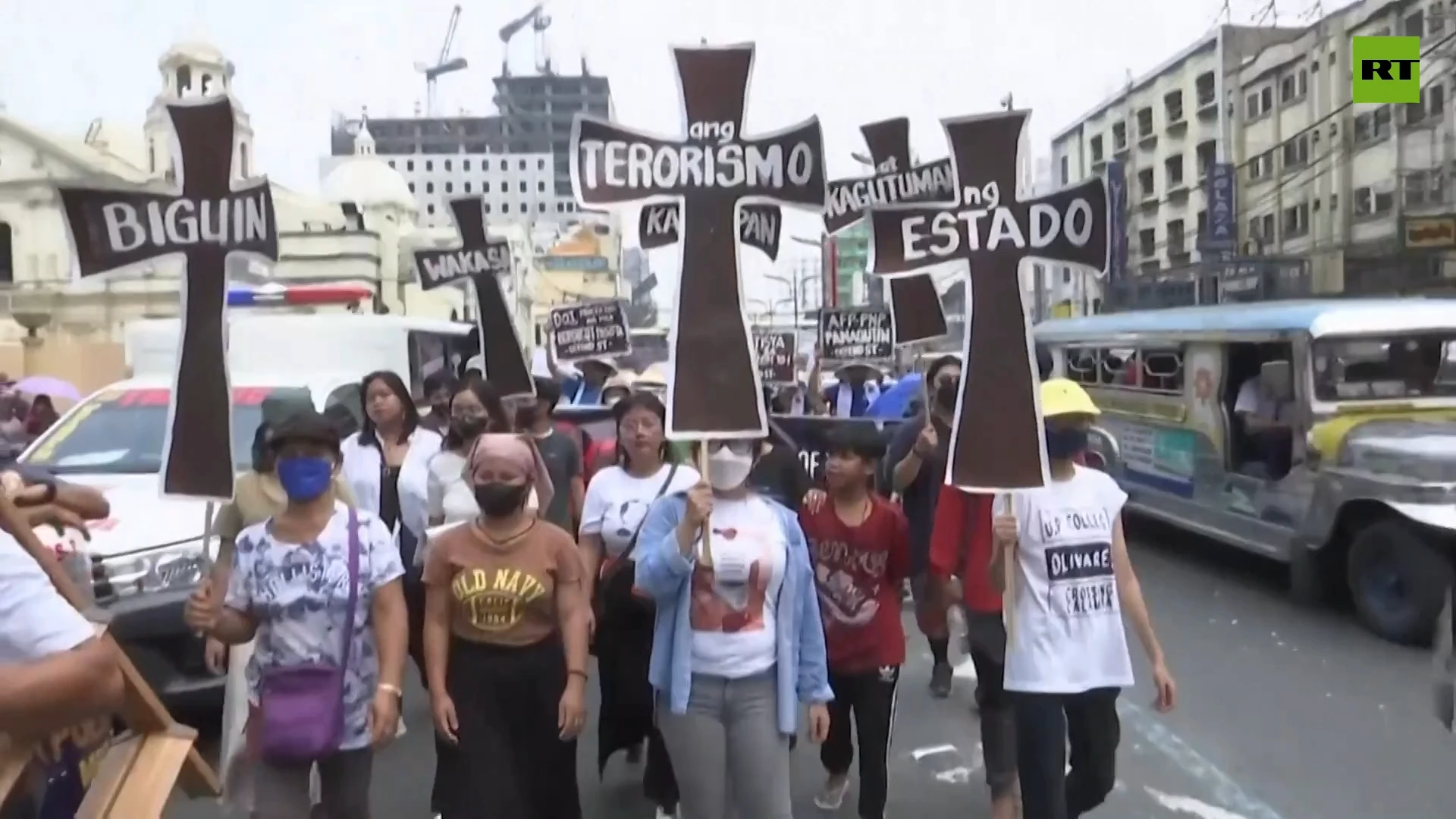 Stations of the Cross march | Holy Week protest ‎in Philippines