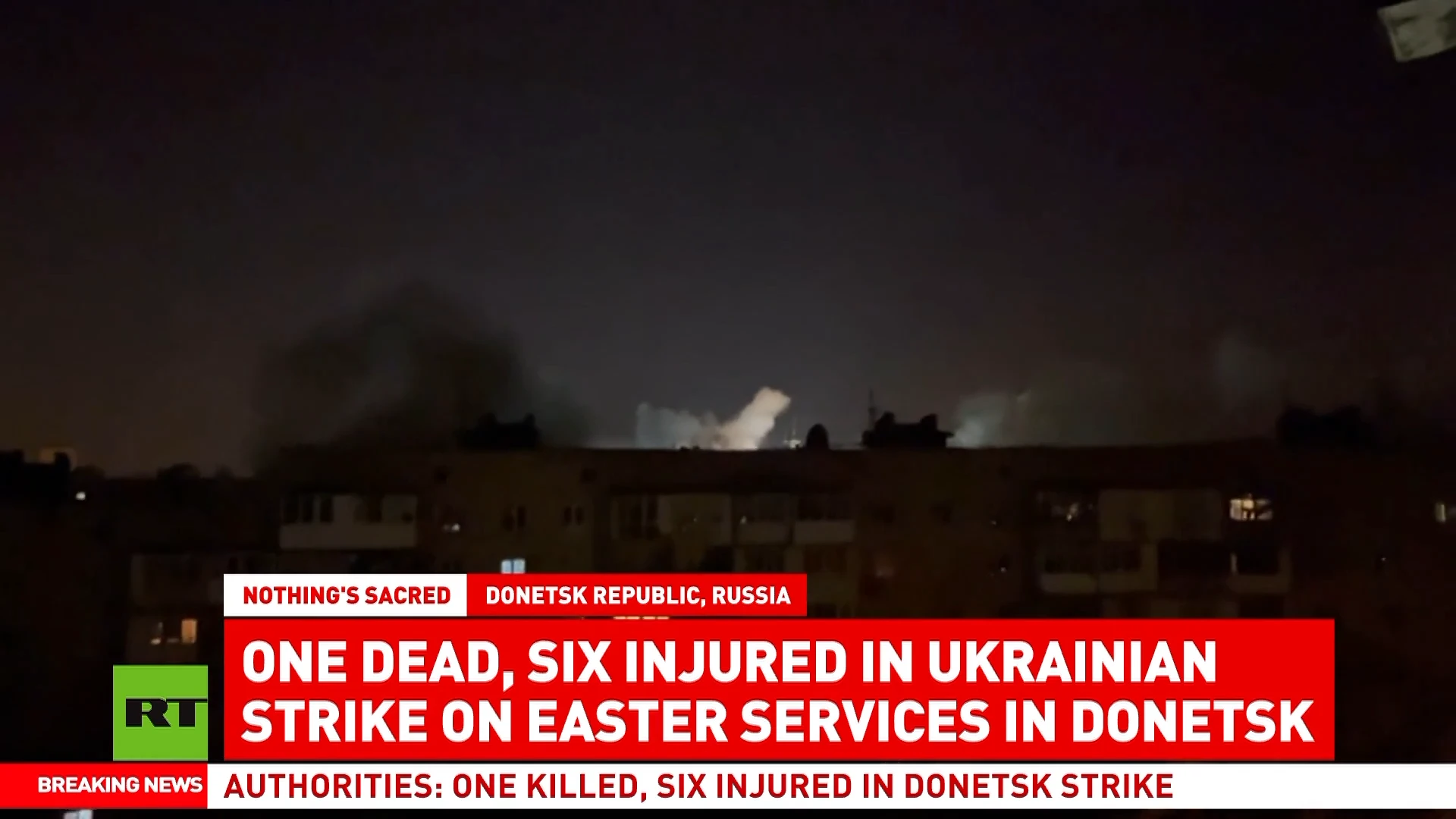 Ukrainian strike during Easter service leaves one dead, six injured in Donetsk | DISTRESSING IMAGES