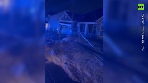 Houses slide off hill in Utah, prompting evacuations