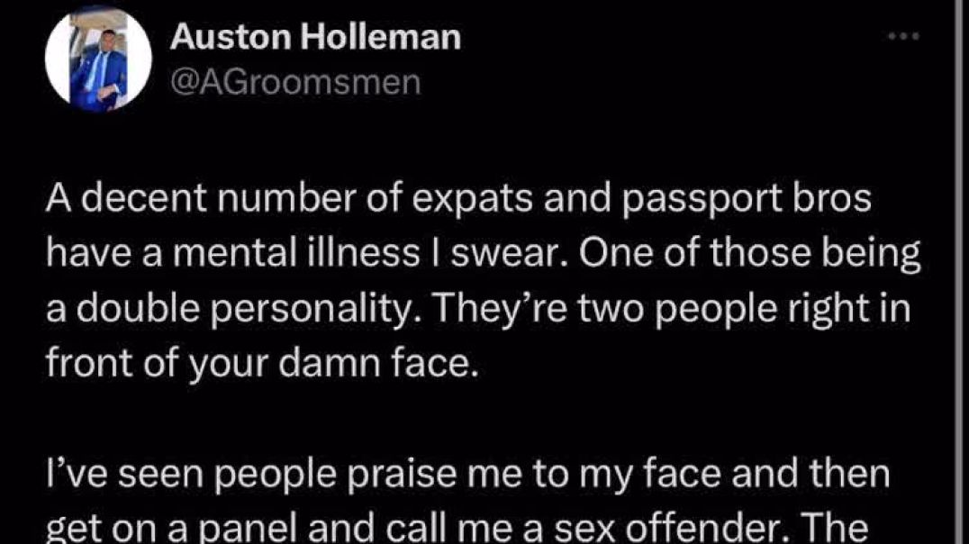 Auston Holleman Blames His Mental Illness On Passport Bros