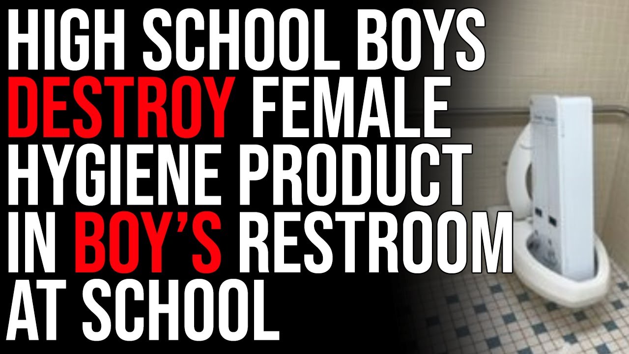 High School Boys Destroy Female Hygiene Product In Boys Restroom At School