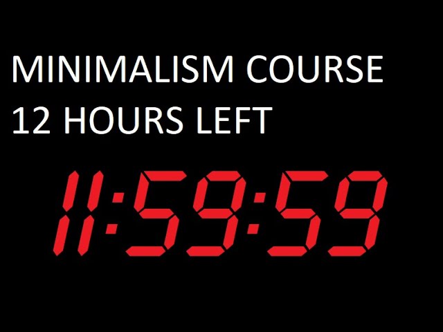 Last Day to Sign Up for Cappy's Minimalism Course