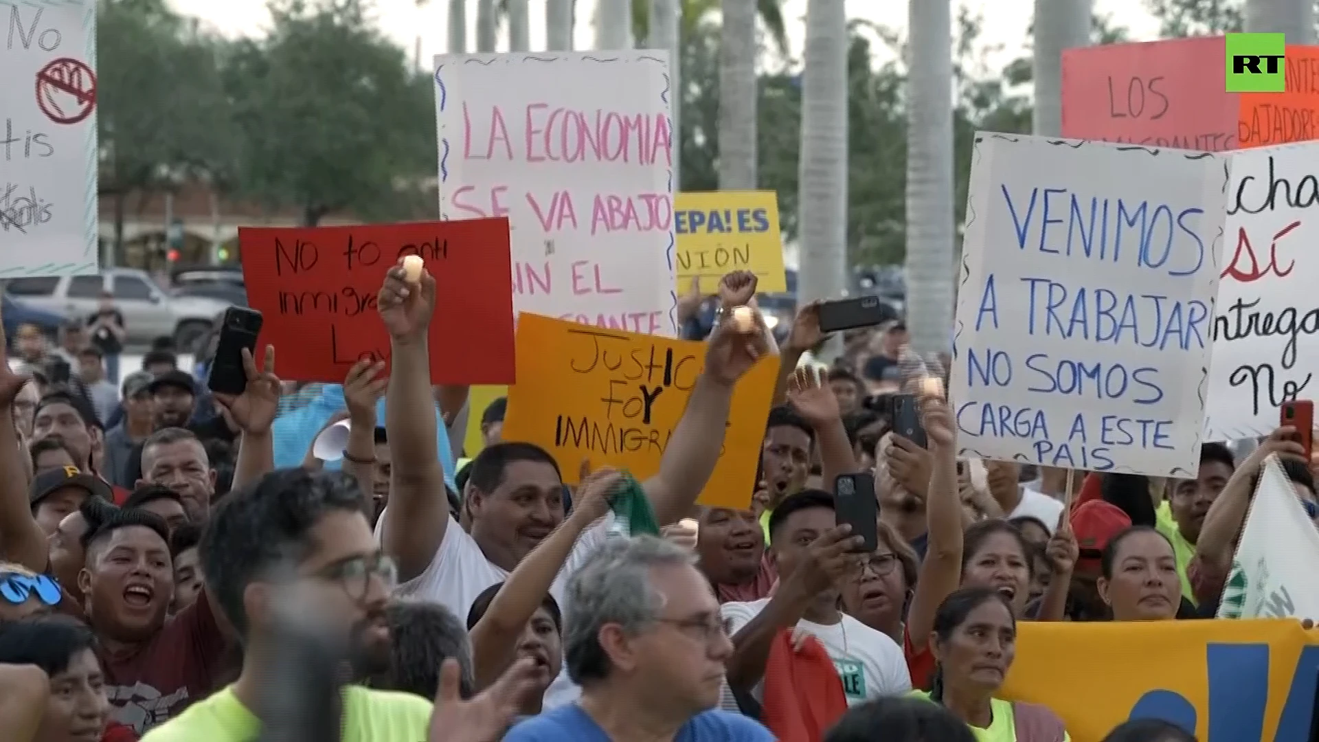 ‘It breaks up families’: Hundreds protest new Florida immigration law