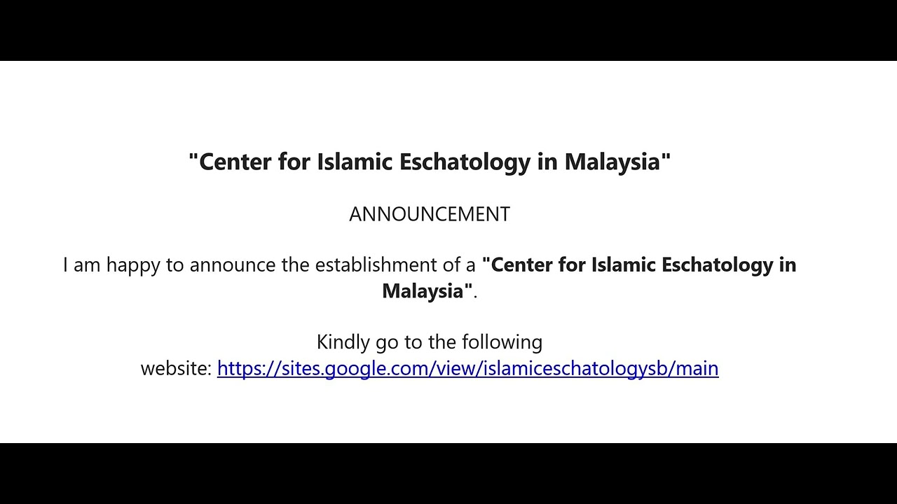 Center for Islamic Eschatology in Malaysia