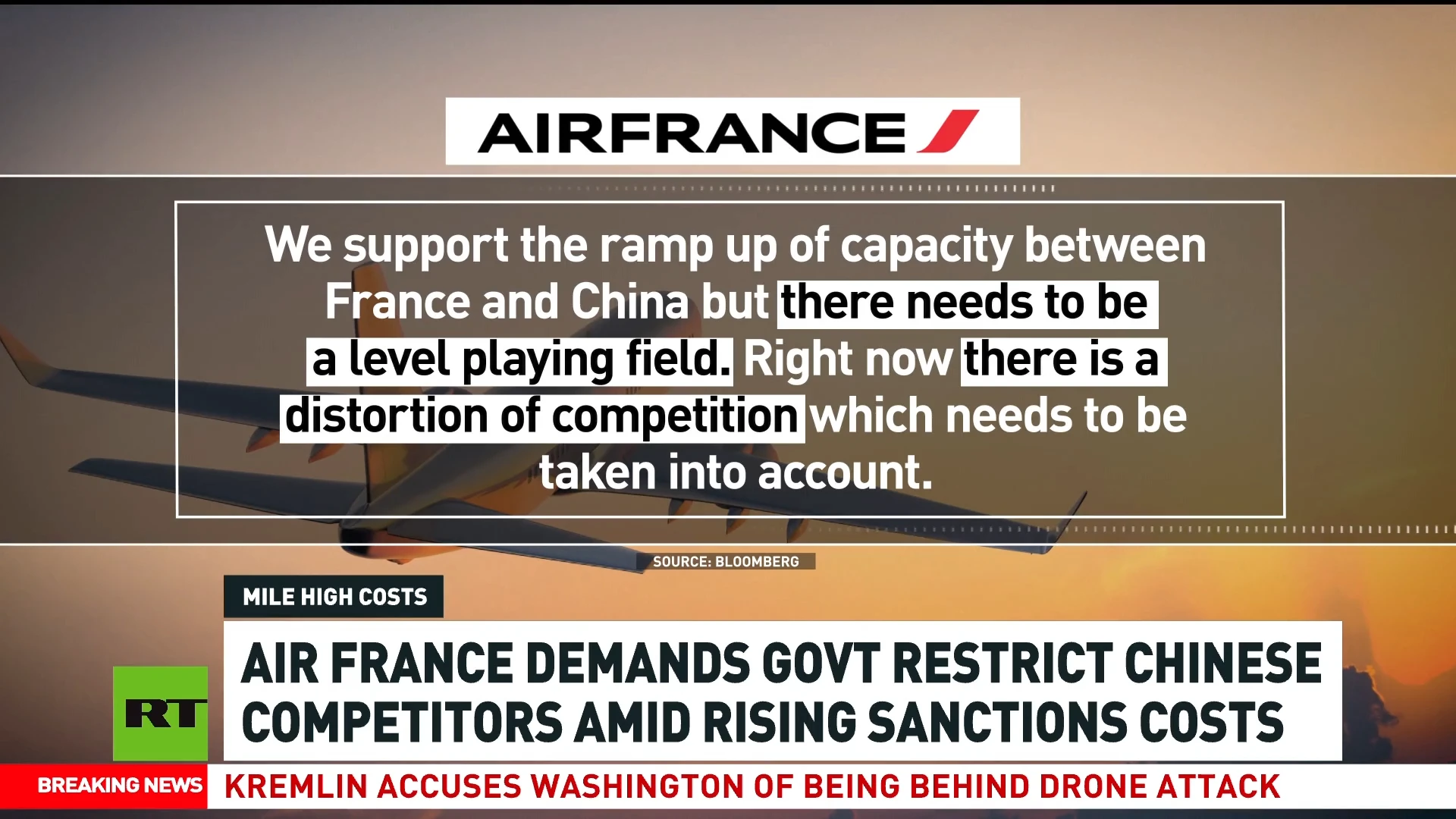 Air France salty about Chinese airlines lowering costs of travel