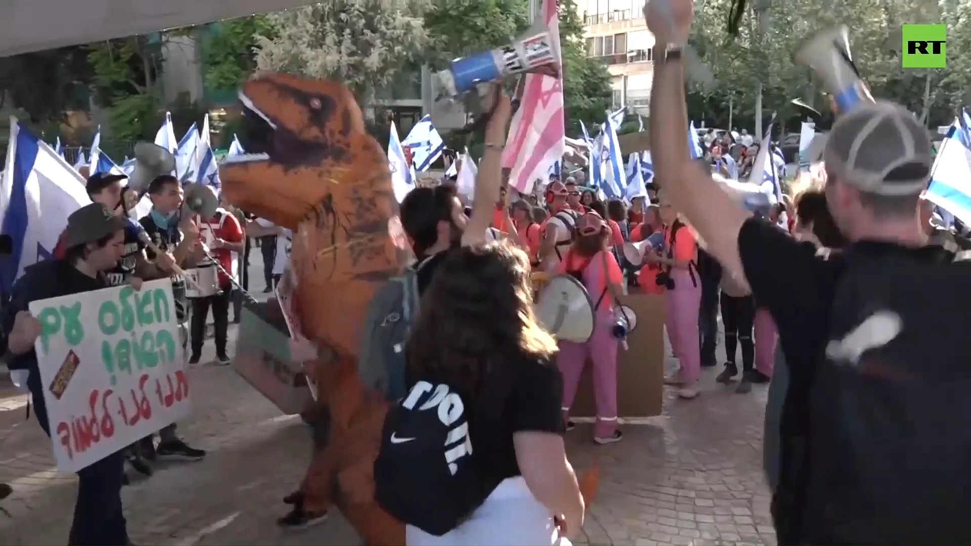 Demonstrators rally against Netanyahu’s proposed budget in Israel