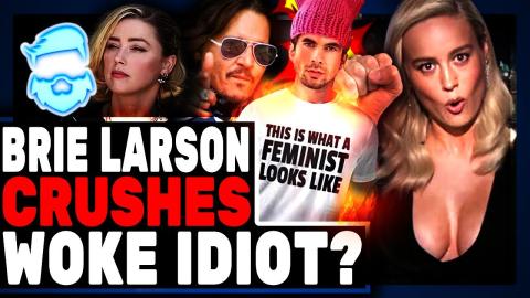 Brie Larson DESTROYS Woke Journalist Smearing Johnny Depp?  What Is Going On Here?