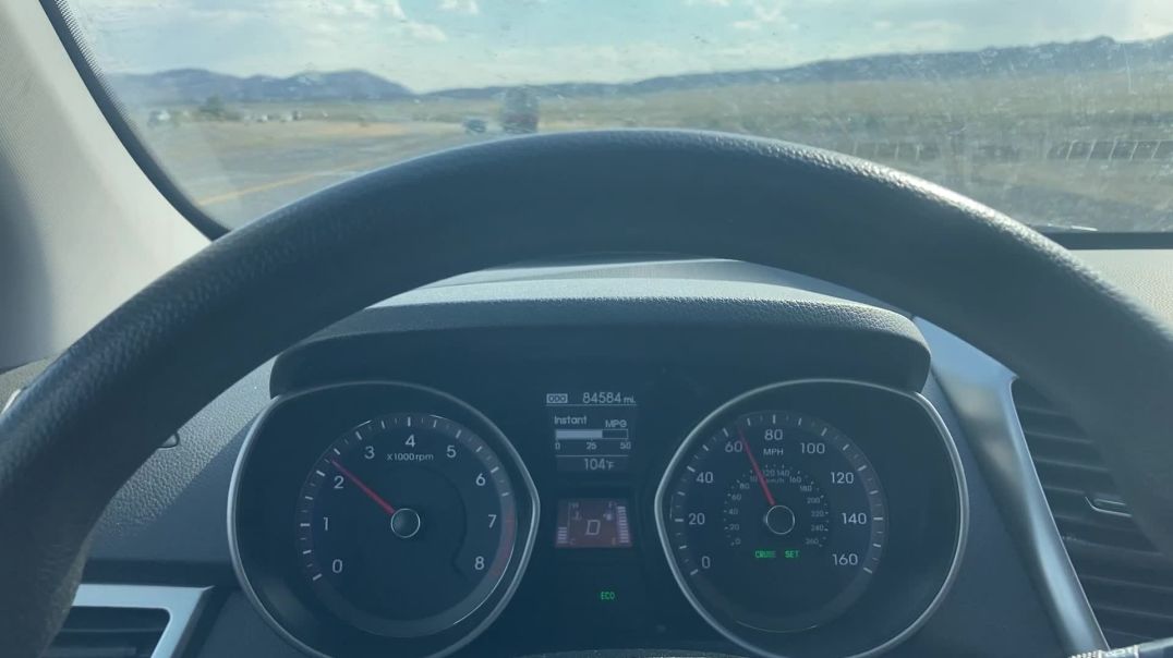 Blazing 105F In Baker California Driving Through The Mojave Desert