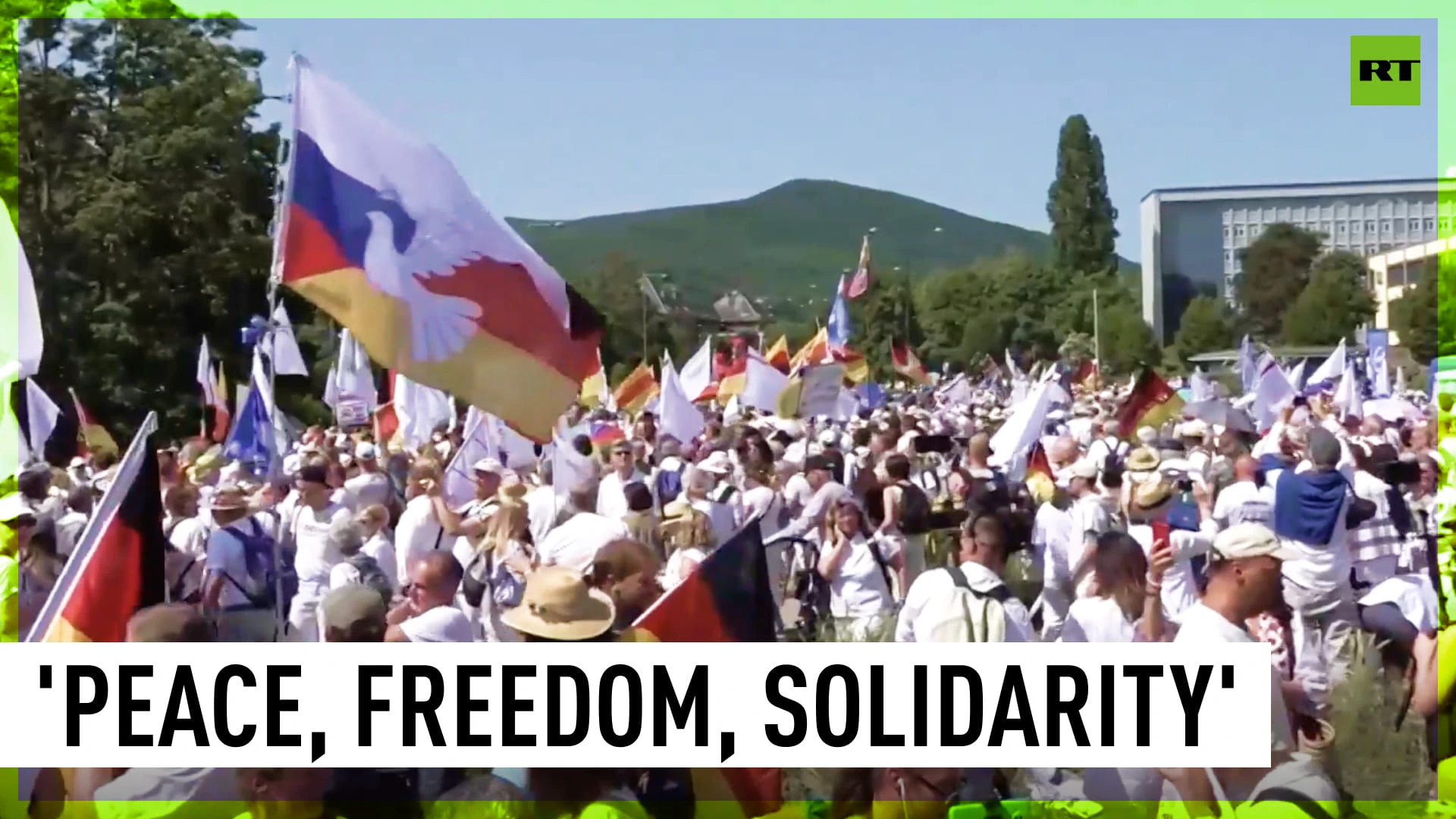 Thousands rally against German government policies, inflation, and sending arms to Ukraine