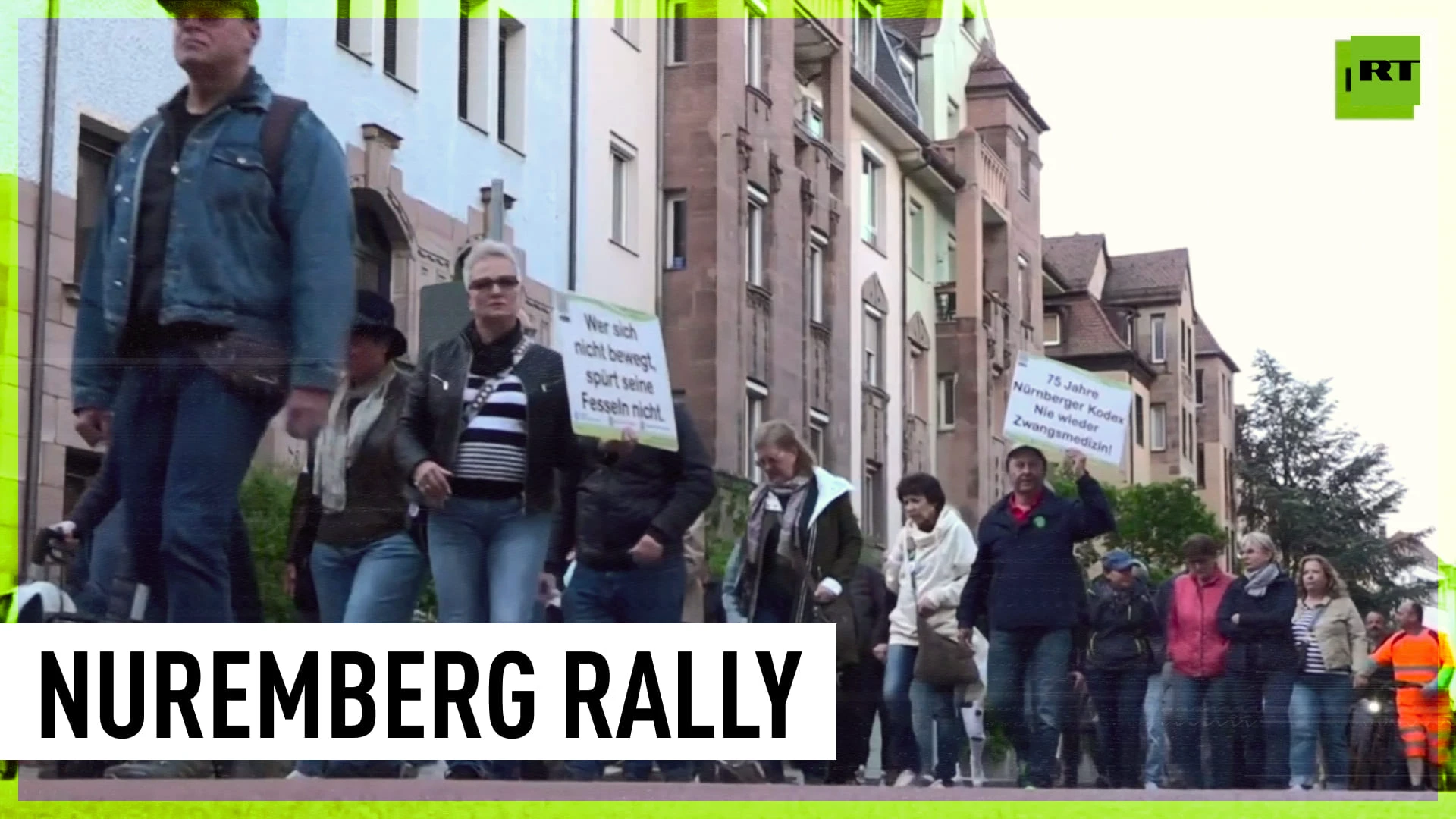 Nuremberg protesters march against weapon supplies to Ukraine and demand ceasefire