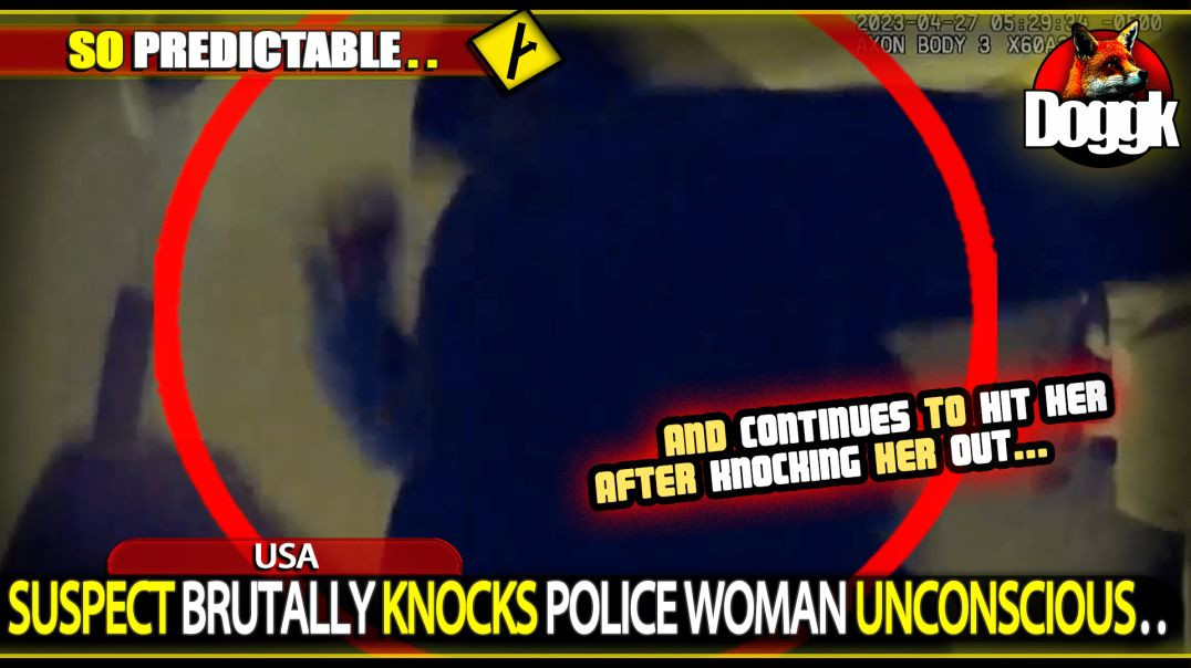 SUSPECT BRUTALLY KNOCKS POLICE WOMAN UNCONSCIOUS.. (USA)