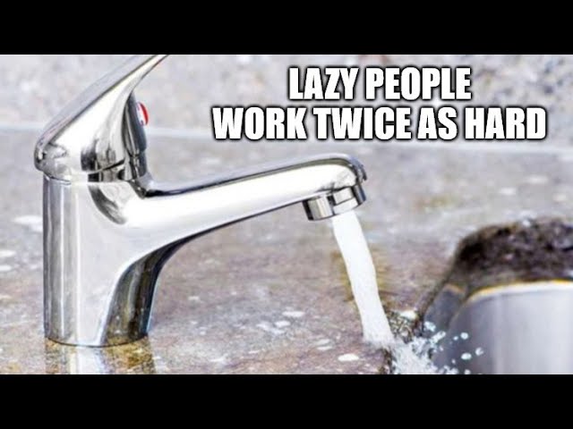 Lazy People Work Twice as Hard