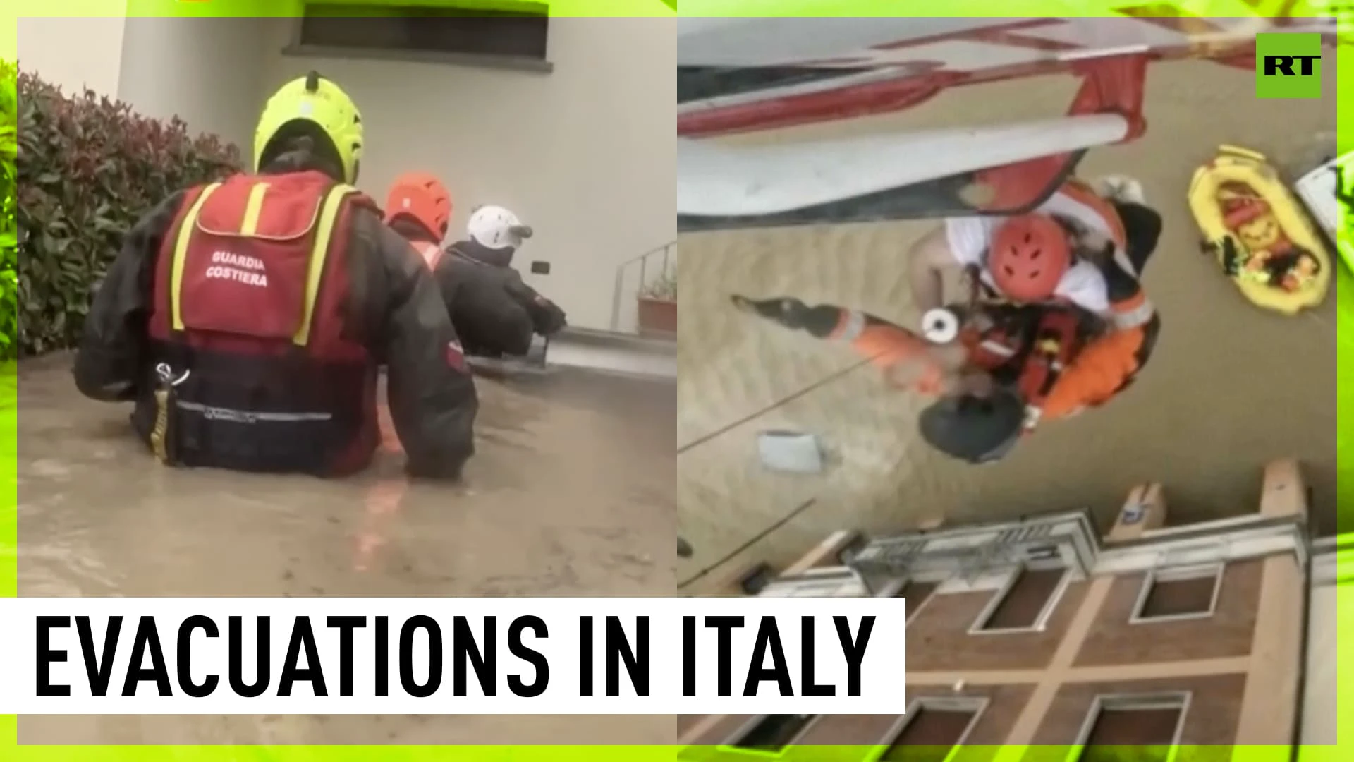 Italian rescue teams evacuate residents from flooded homes