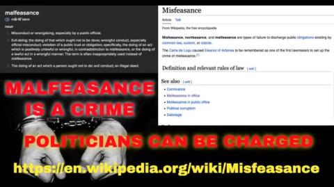 Malfeasance is a Crime